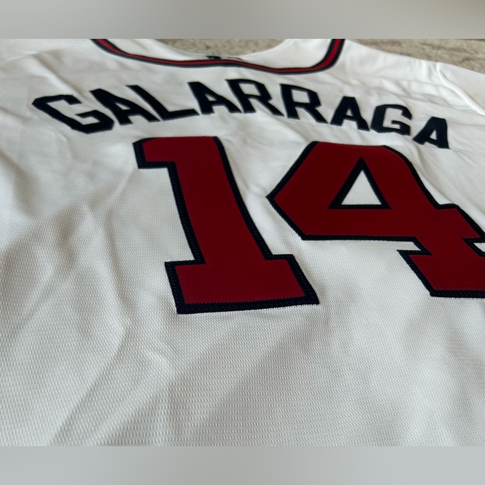 Nike Authentic Atlanta Braves Andres Galarraga #14 White Jersey MLB Men’s Sz: XL - Picture 8 of 8